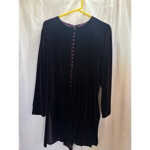 Vintage J.B.S. Ltd. Purple Velvet Tunic Top – Size Approx M/L